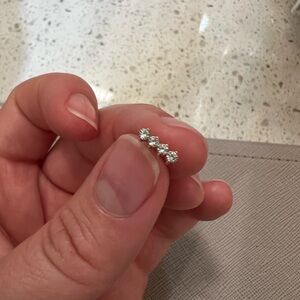 JUNIPURR JEWELRY 4 GEM CZ BAR THREADLESS END ROSE GOLD